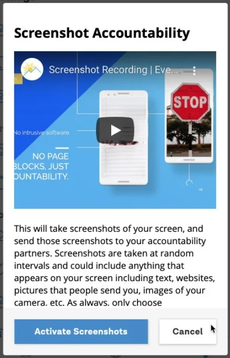 Activate screenshot